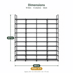 Shoe rack dimensions, approx. 68 x 12 x 67 in